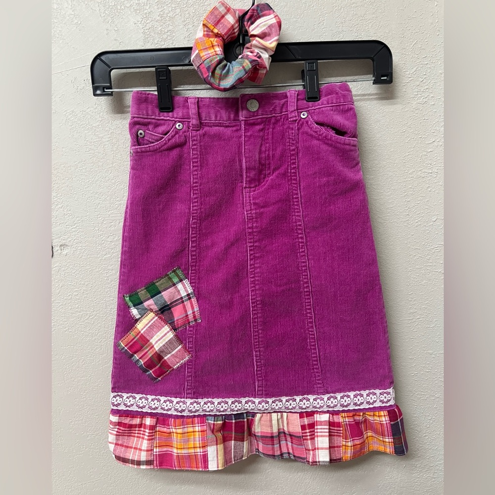 Girls Children’s Place upcycled corduroy skirt size 5